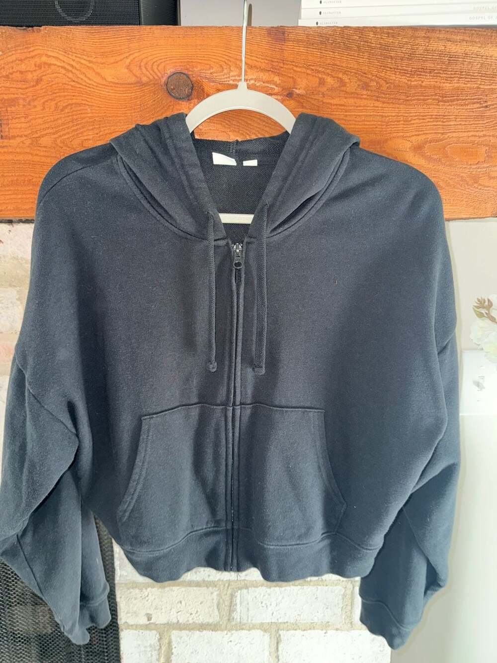 Gap Black Full Zip Hoodie Sweatshirt Size XS